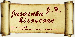 Jasminka Miloševac vizit kartica